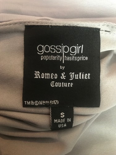 Gossip Girl By Romeo & Juliet Women Gray & Black Party Dress Size Small - Picture 8 of 9