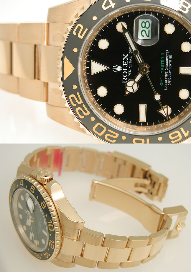 Rolex GMT Master II 116718 Yellow Gold Black Ceramic Bezel 40mm