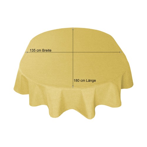 Tischdecke oval Leinenoptik Lotuseffekt Tischwäsche Wasserabweisend Tischtuch - Bild 99 von 127