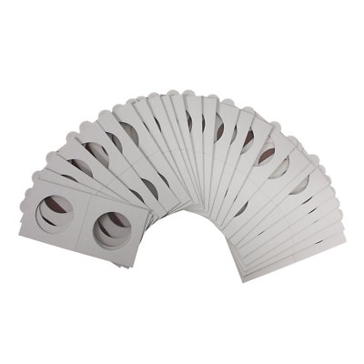 Self-Adhesive Inside Ø 25 mm Pack of 100 White Leuchtturm Matrix Coin Holders Self-Adhesive Inside Ø 25 mm Pack of 100 White Leuchtturm Matrix Coin Holders