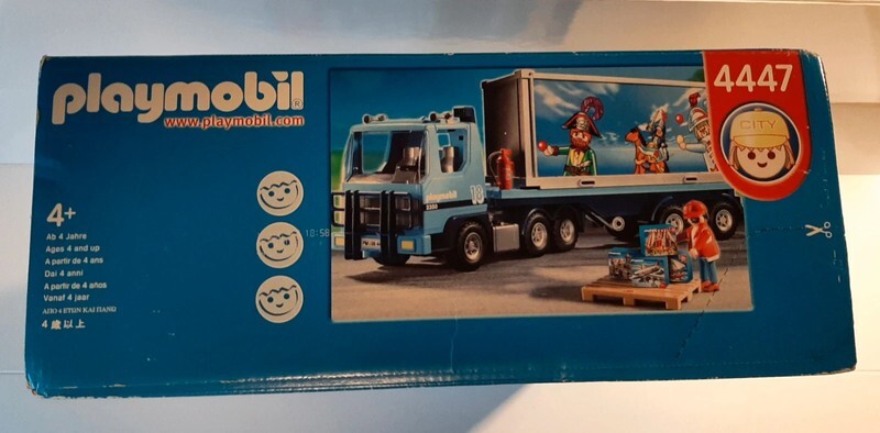 Playmobil 4447 avec camion container boîte scellée d'époque pour collectionneur