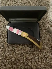 GERBER SPORTSMAN 97223 PG&E AWARD KNIFE 10K GOLD EMBLEM WITH RUBIES UNUSED