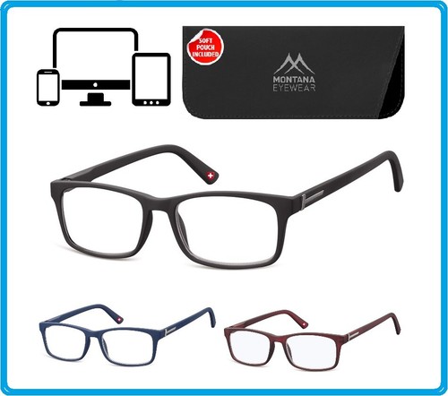Occhiali per computer da pc anti luce blu non graduati vista filtro riposo  finti | eBay