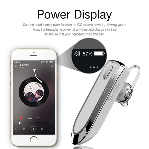 Wireless Earpiece Bluetooth Headset Headphone Single Lightweight Earphone w/ Mic - Picture 6 of 16