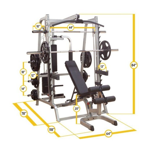 Body-Solid Semi-Commercial/ Home Grade Smith Machine with extra accessories-Used - Picture 7 of 12