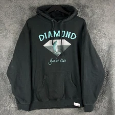Diamond Supply Co Men's Hoodie Sweatshirt XL Black Yacht Club Skater Y2K