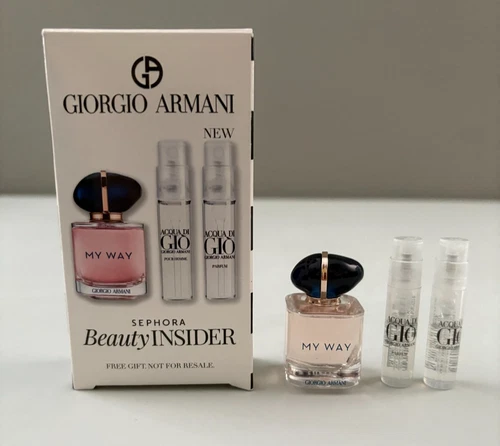 Sephora Beauty Insider Giorgio Armani "MY WAY & 2 ACQUA DI GIO" spray NIB OPENED