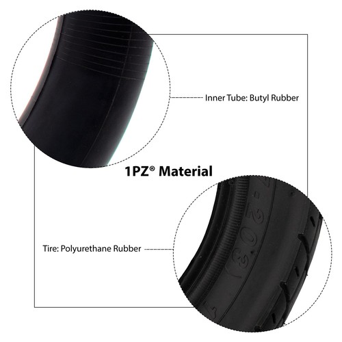 12 1/2" x 2 1/4" Tire & Inner Tube Set Curved Valve Stem Razor Pocket Mod - Picture 2 of 7