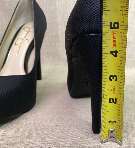 JESSICA SIMPSON Parisah Women's 7.5M Black Snake Print Platform Stiletto Pumps - Picture 15 of 16
