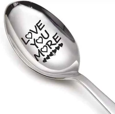 "Love You More" Engraved Spoon Gift for Him & Her by Seyal®