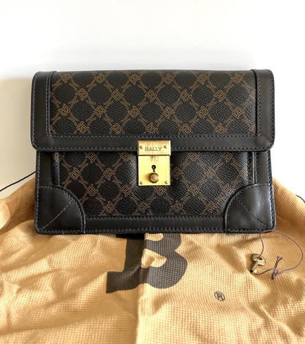 Authentic Bally clutch bag leather From Japan 0637