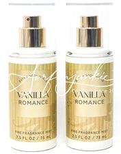 Bath & Body Works Vanilla Romance Fragrance Mist Body Spray 2.5 oz 2pc Travel