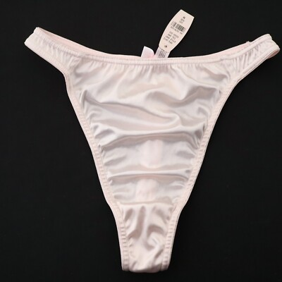 NEW Victoria's Secret VINTAGE Second Skin Satin Thong Panties MEDIUM