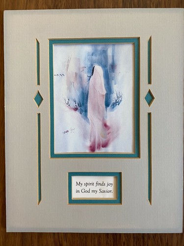 My Spirit Finds Joy in God My Savior Watercolor Print Christian Art - Picture 1 of 2