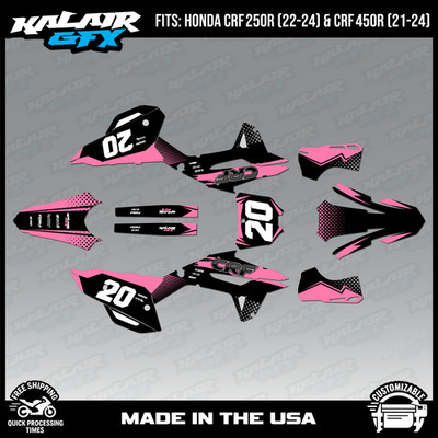 Graphics Kit for Honda CRF250R (22-24) / CRF450R (21-24) Spear-PINK