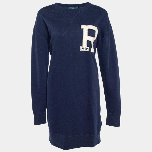Women Polo Ralph Lauren Dress Navy Cotton L