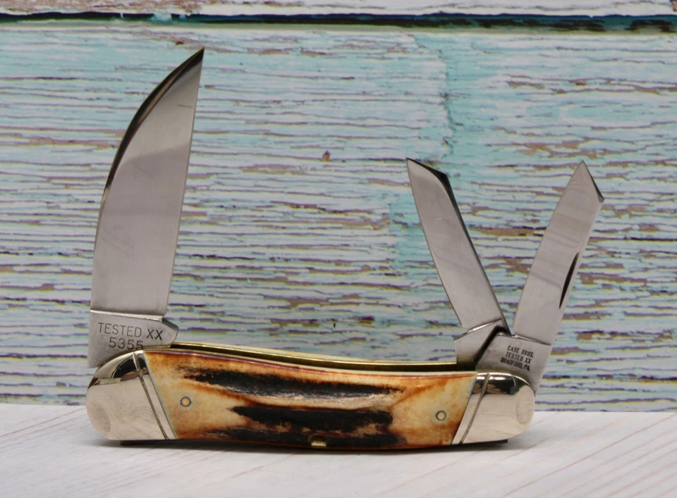 Cuchillo Case Bros Classic XX 1994 Seahorse Whittler India Stag 5355, LTD 1/150 Foto 3 de 4