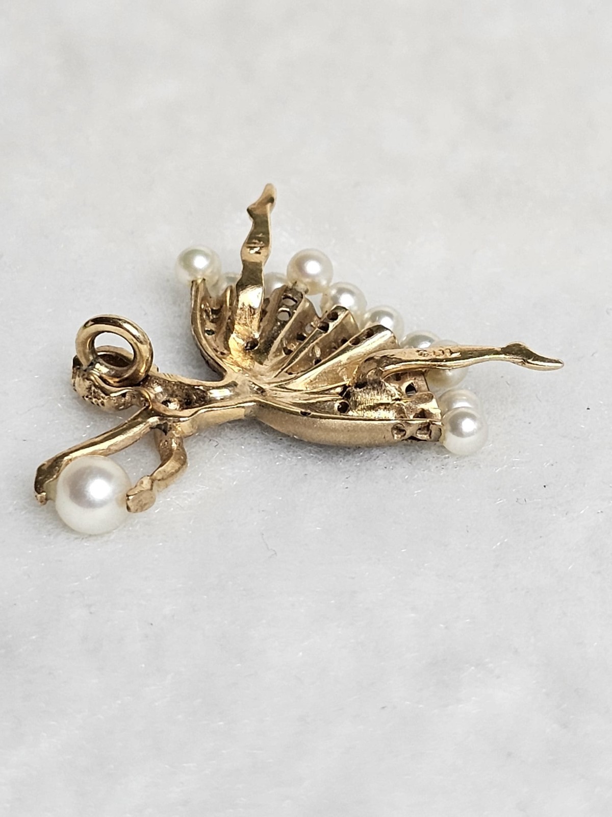 Vintage Solid 14k Gold Ruby Sapphire Diamond Emer… - image 2