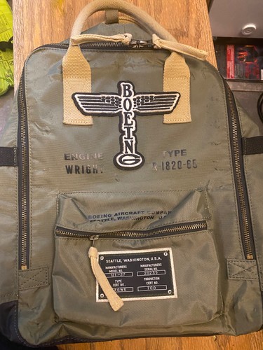 Red Canoe Boeing Vintage Logo Backpack.  Fast Shipping