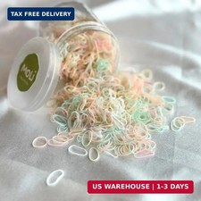 1500 PCS Toddler Baby Infant Mini Thin Gentle Hair Elastics Ties Soft Rubber Ban