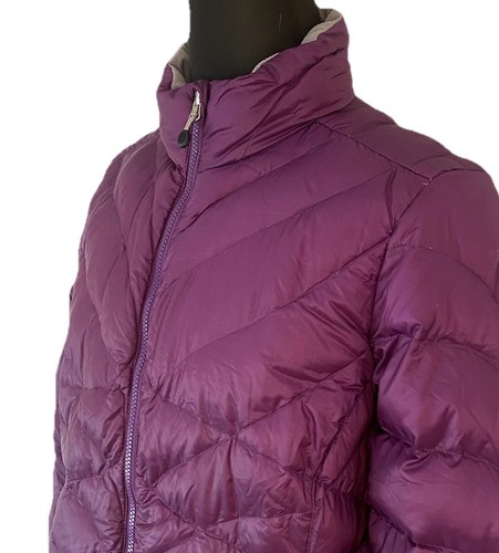 LL Bean Puffer Coat Womens XLPlum Ultralight 850 Down Full Zip Quilted - Picture 7 of 14