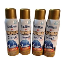 Lot Of 4 Faultless Premium Professional Starch Spray  Pure Cotton Scent 20oz NOS