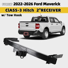 Steel Rear Bumper Impact Bar For 2022-2026 Ford Maverick W/TOW PKG Trailer Hitch