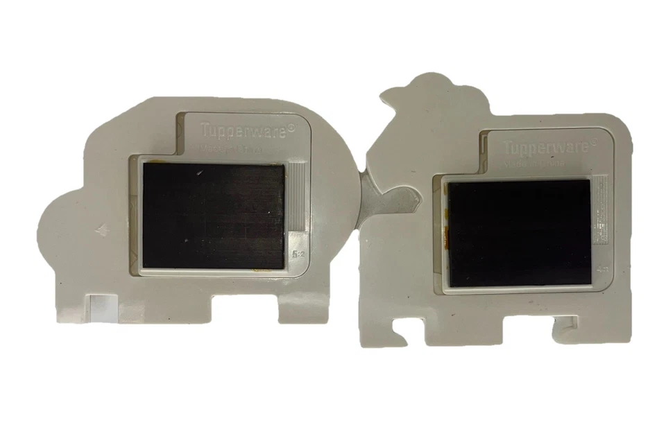 Marco de fotos de plástico magnético para mamá y bebé Tupperware elefante león blanco Foto 4 de 4