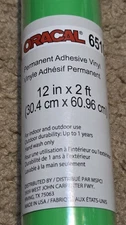 Oracle 6510 Green Permanent Adhesive Vinyl  12in × 2ft