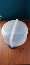 Tupperware Round Bake And Take Carrier/Storage W/Handle Locking Lid Cake Or Pies