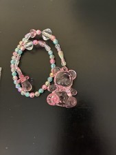Set of 6 beaded charm wire with bear a pacifier. Baby Shower