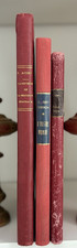 3 Vintage Thin French Books Red Bookshelf Decor Display 1914 Paris Illustrated