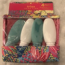 Trina Turk 4 Pack Silicone Bottle Set W Pouch