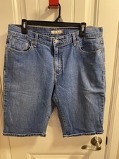 Levis 515 Jeans Shorts 14 Stretch Blue Denim Made Hong Kong Bermuda