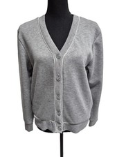 NWT All In Motion Sweater Cardigan XS Gray Button-Up Long-Sleeve Rayon-Blend
