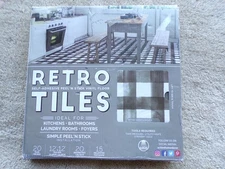 Retro Tiles 12" x 12" Self Adhesive Vinyl Floor Tiles 20 Piece, Peel & Stick @dS