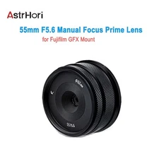 AstrHori 55mm F5.6 Manual Prime Lens for Fuji GFX GFX50S GFX50SII GFX100 GFX100S