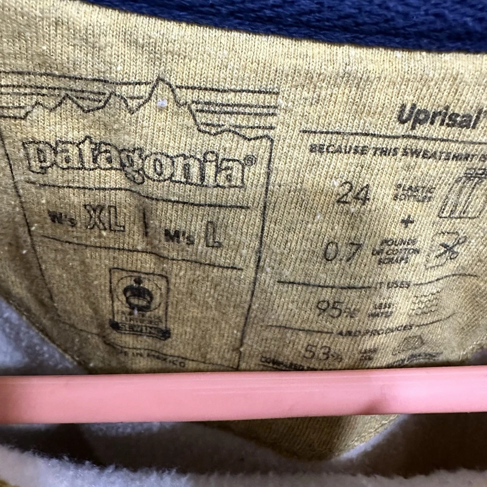 Sudadera Patagonia Uprisal Cuello Redondo Miel Mostaza Unisex Mujer XL Hombres L - Usada en Excelente Condición Foto 3 de 4