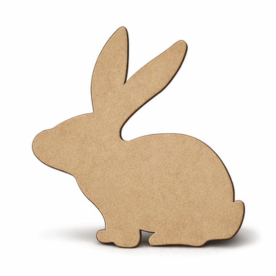 Osterhase MDF Form Holz Dekoration Basteln Verzierung Laser geschnitten