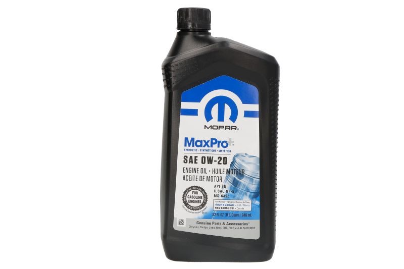 Für MOPAR 68523994AA Engine Oil 0W20 0,946l MaxPro 68523994AA Engine oil MaxPro