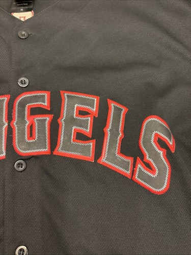 MIKE TROUT Majestic Los Angeles Angels of Anaheim Black Jersey Size 54 - Picture 5 of 9