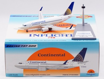 1:200 Inflight Continental Airlines B737-500 N16632 Vintage Diecast Plane Model