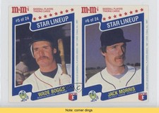 1987 M&M's Star Lineup Food Issue Panels Wade Boggs Jack Morris HOF READ 0a3