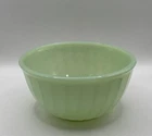 Vintage 6” Fire King Anchor Hocking Swirl Jadeite Shell Mixing Bowl Ovenware