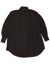ZARA Womens Oversized Shirt Dress UK 10 Small Black Cotton BJ20