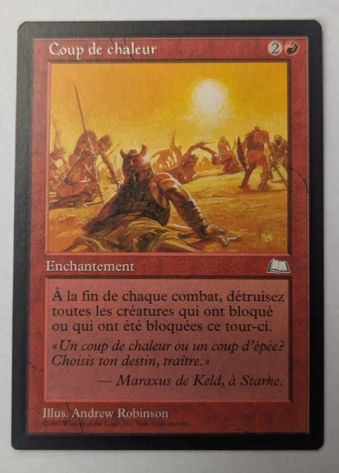 Magic Mtg French Weatherlight Heat Stroke   near mint