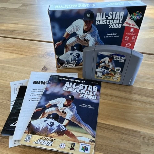 All-Star Baseball 2000 (Nintendo 64 N64) CIB Complete Tested – Blockbuster Copy