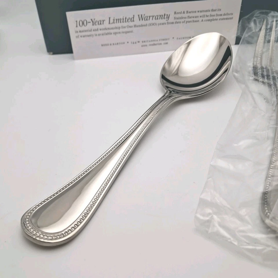 Reed & Barton Grand Hotel II 5 Piece Serving Set 18/10 Stainless Flatware NIB - Image 2 of 4