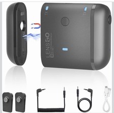 LENSGO 318C II 2.4GHz Dual Clip on Wireless Lavalier Microphone for DSLR/SLR Cam