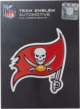 Tampa Bay Buccaneers Auto Emblem, Aluminum Metal, Embossed Team Color, Raised...